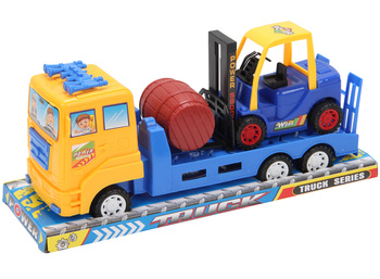 Auto laweta z wózkiem widłowym zestaw dla dzieci zabawka edukacyjna