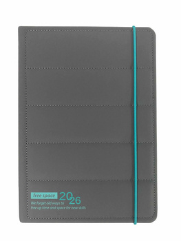 Kalendarz 2026 A5 LUX north face dzienny V3 szary K-A5D NF