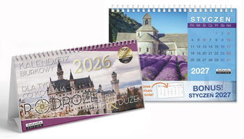 Kalendarz 2026 biurkowy Podróże