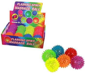 Piłka świecąca z kolcami sensoryczna zabawka dla dzieci 1 sztuka 10 cm