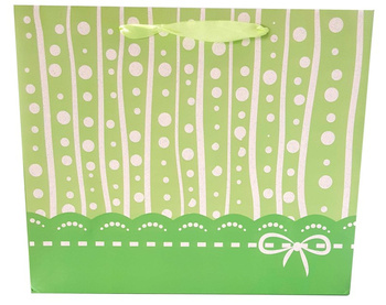 Torebki prezentowe matowe brokatowe kropki JP1449B 12 sztuk