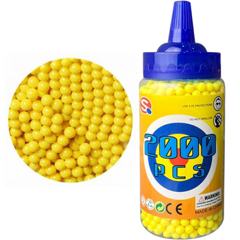 KULKI BB 6MM 2000 SZTUK DO PISTOLETU ASG ŻÓŁTE AMUNICJA PLASTIKOWA