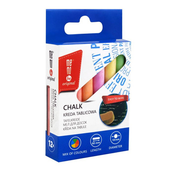 Kreda tablicowa MEMOBE kolorowa 12 szt