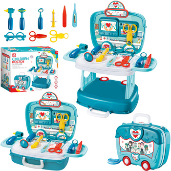 ZESTAW LEKARSKI STOLIK W WALIZCE 3W1