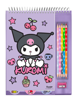 Notatnik z kredekami i temperówką Kuromi KU00014