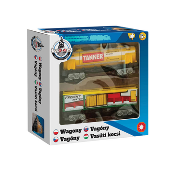 Zestaw wagonów LOCOTOYS kolejka dla dzieci kompatybilne z torami drewnianym