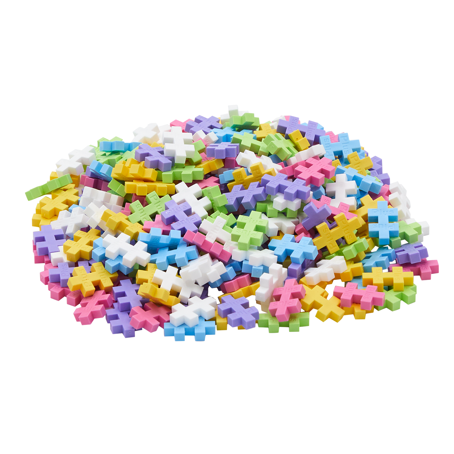 PLUS-PLUS TUBA w pastelowych kolorach - zbliżenie na elementy klocków