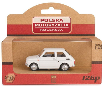 Kolekcja PRL Fiat 126p biały Daffi