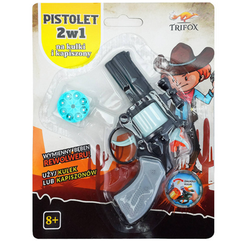 PISTOLET 2w1 NA KAPISZONY I KULKI 1szt