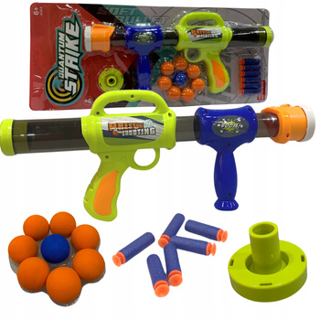 Zestaw Do Strzelania Piankowe Piłeczki Strzałki Przyssawki Nakładka Prezent