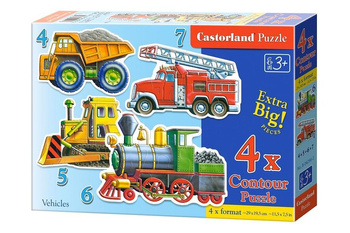Puzzle x 4 - Pojazdy CASTOR Castorland