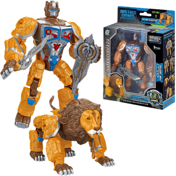 ROBOT TRANSFORMUJĄCY ZWIERZĘ LEW NOSOROŻEC ZABAWKA FIGURKA 2W1 PREZENT