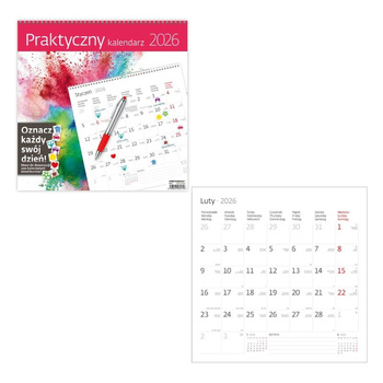 Kalendarz 2026 Praktyczny z naklejkami
