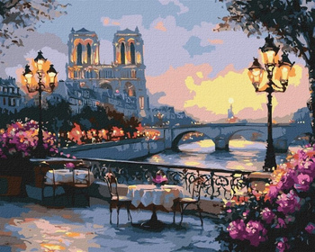 Malowanie po numerach IDEYKA 40x50cm Francuski krajobraz