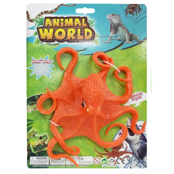 OŚMIORNICA GUMOWA ANIMAL WORLD ŚMIESZNA ZABAWKA GADŻET DLA DZIECI PREZENT