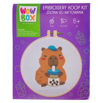 Wow Box Zestaw do haftowania Kapibara Bubble Tea TM Toys