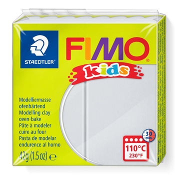 Kostka FIMO Kids 42g jasnoszary masa termoutwardzalna Staedtler