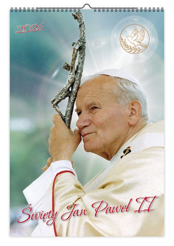 Kalendarz 2026 ścienny Święty Jan Paweł II A3 V8