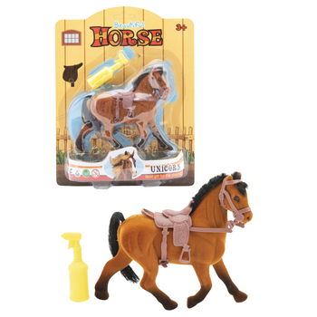 Koń flokowany zabawka dla dzieci 2 kolory realistyczny wygląd