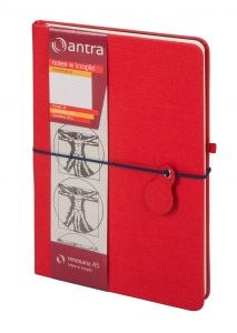 Notes renesans A5 kropki czerwony bl