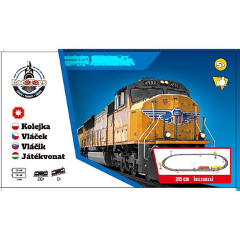 Kolejka LOCOTOYS z torem 215cm zestaw dla dzieci edukacyjna zabawka