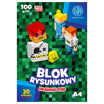 Blok rysunkowy ASTRAPAP A4 100g 20 ark "Pixel"