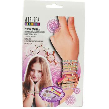 ZESTAW ATELIER GLAMOUR BRANSOLETKI DIY KORALIKI MULINA KREATYWNY PREZENT