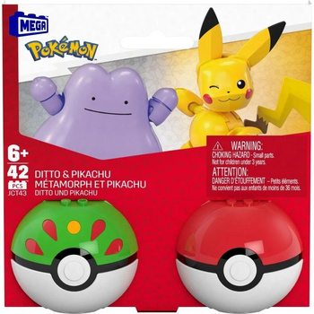 Mega Pokemon Pokeball Ditto i Pikachu JCT43 Mattel