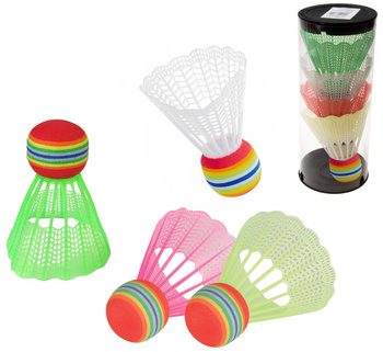 LOTKA DO BADMINTONA PIANKOWA BADMINTON DZIECIĘCY KOLOROWA 3 SZT DLA DZIECI