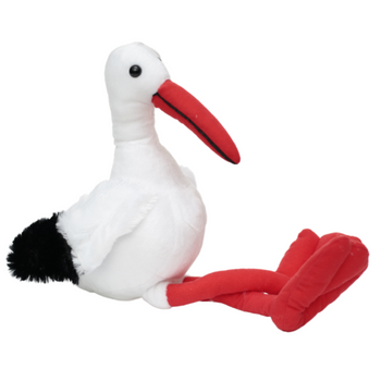 BOCIAN MAŁY MASKOTKA PLUSZOWA PRZYTULANKA MIĘKKA ZABAWKA DLA DZIECI PREZENT