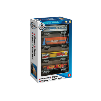 Kolejka LocoToys STWÓRZ WŁASNĄ KOLEJKĘ edukacyjna zabawka 4 wagony