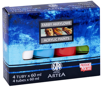 Farby akrylowe Artea 4 kol x 60 ml tuba