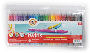 Flamastry dwustronne 771023/CJ Koh-i-Noor 30 kolorów