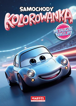 Samochody. Kolorowanka z naklejkami metalicznymi