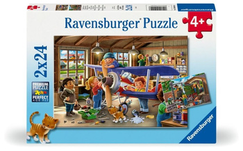 Puzzle dla dzieci 2D: Mechanicy w akcji 2x24el Ravensburger