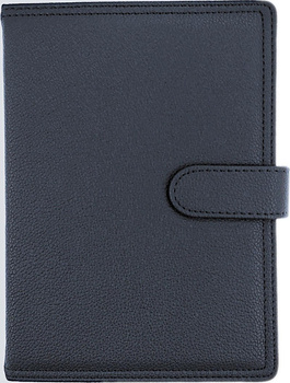 Kalendarz 2026 A5 dzienny z zapięciem ekoskóra granatowy