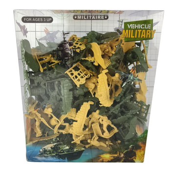 ZESTAW ŻOŁNIERZYKI FIGURKI WOJSKOWE ARMIA WOJSKO W PLASTIKOWYM PUDEŁKU