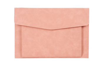 Teczka A4 z kieszonką nubuk różowa