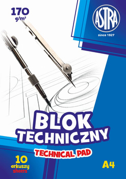 Blok techniczny Astra A4 170g