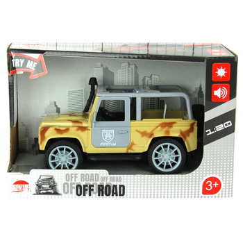 Auto Terenowe Off Road Wojskowe Piaskowe Dźwięk Światło RC Prezent 3+
