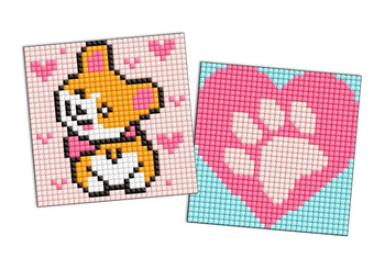 Diamentowa mozaika na naklejce IDEYKA 9x9 cm kids Corgi