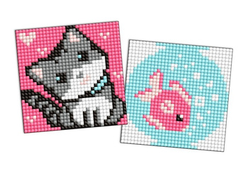 Diamentowa mozaika na magnesie IDEYKA 9x9 cm kids Ryba i Kotek