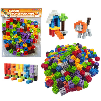 KLOCKI KONSTRUKCYJNE SZEŚCIENNE SZEŚCIANY KREATYWNE KWADRATY 4D 80sZ ZESTAW