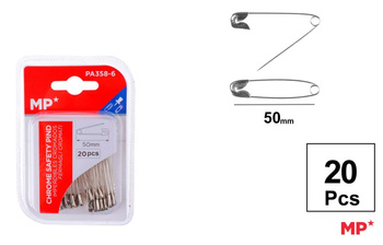 Agrafki MP srebrne 50mm 20 sztuk