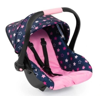 Fotelik samochodowy dla lalek z daszkiem niebieski Bayer Design