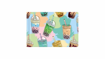 Okładka na dokumenty ucznia małe z nadrukiem bubble tea