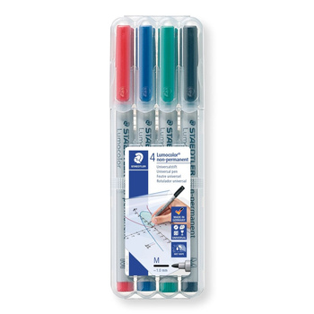 Foliopis Lumocolor M zmywalny 4 kol. (2 3 5 9) w etui box Staedtler