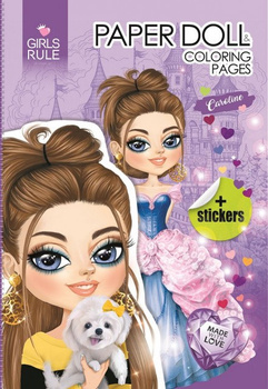 Papierowa lalka do wycinania z naklejkami Caroline