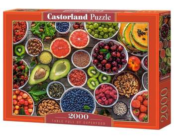 Puzzle 2000 Table Full of Superfood CASTOR Castorland