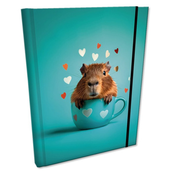 Notes B6 kratka z gumką Soft Touch Kapibara